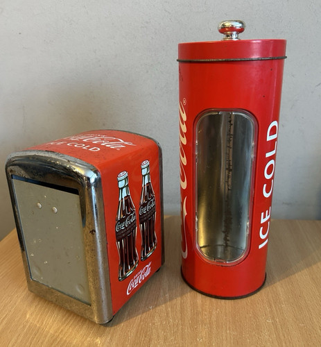 Coca cola metal drinking - coca, straw